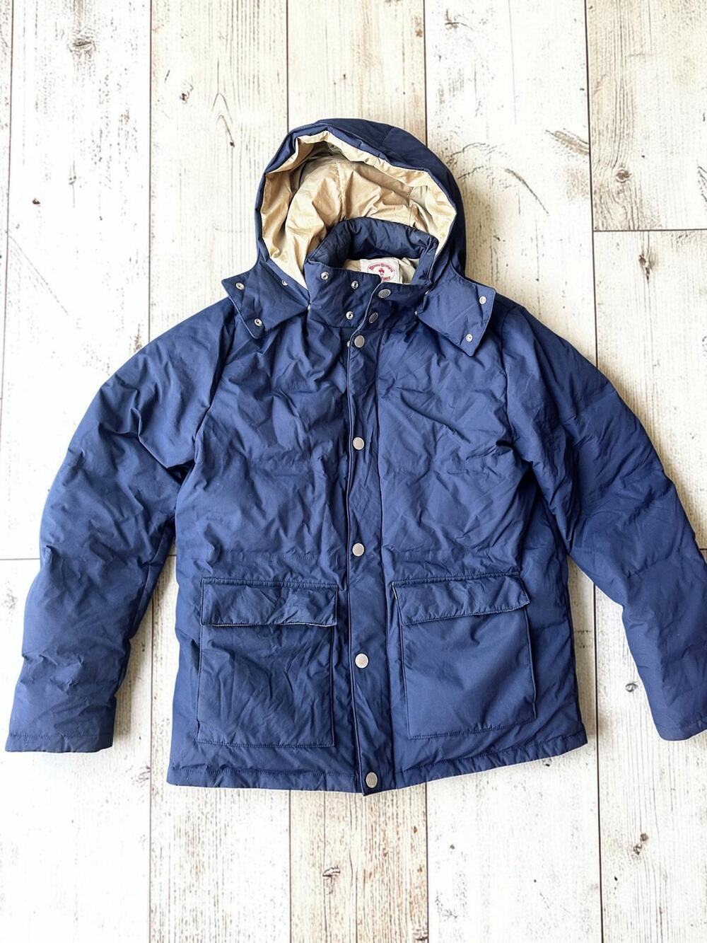 Brooks Brothers Red Fleece Men's M Navy Hooded Down Field Coat Jacket